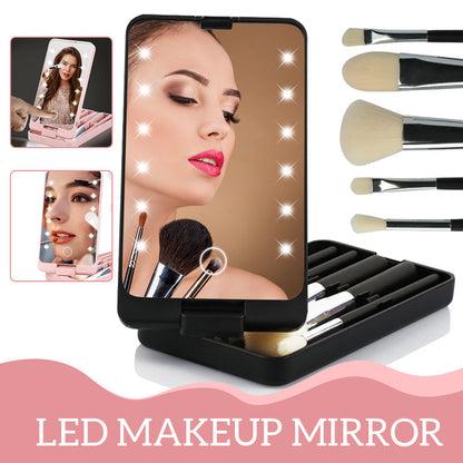 Rotatable LED make-up box folding mirror - Last Sale Day