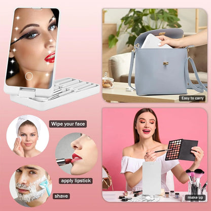 Rotatable LED make-up box folding mirror - Last Sale Day