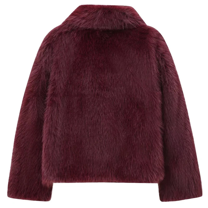 Layla - Plush Bomberjacket Bordeaux