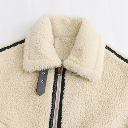 Hailey - Wool fluffy Fleece Jacket for Women Last Sale Day