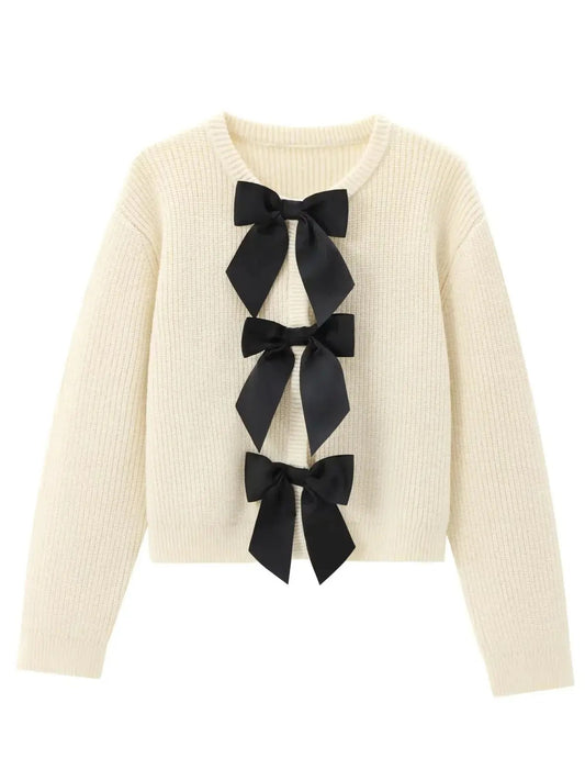 Luca Bow Knit Cardigan